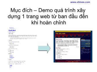 Hướng dẫn xây dựng Website bằng CSS