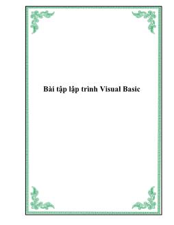 Bài tập lập trình Visual Basic