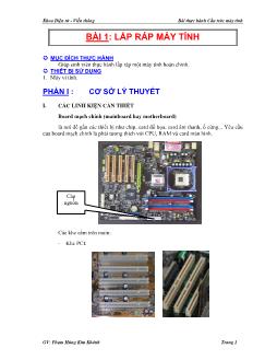 Bài thực hành Cấu trúc máy tính - Bài 1: Lắp ráp máy tính