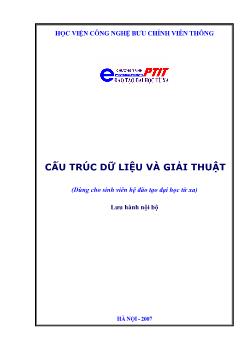 Cấu trúc dữ liệu và giải thuật (Dùng cho sinh viên hệ đào tạo Đại học từ xa)