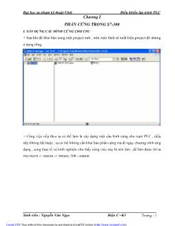 Điều khiển Lập trình PLC - Chương 1: Phần cứng trong S7-300