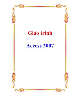 Giáo trình Access 2007