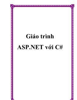 Giáo trình ASP.NET với C#