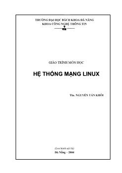 Giáo trình môn học Hệ thống mạng Linux