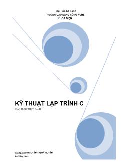 Giáo trình thực hành Kỹ thuật lập trình C