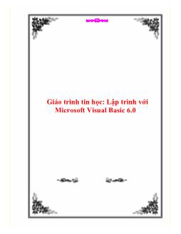 Giáo trình tin học- Lập trình với Microsoft Visual Basic 6.0