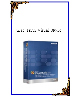 Giáo trình Visual Studio