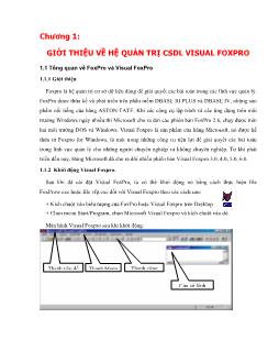 Giới thiệu về hệ quản trị cơ sở dữ liệu Visual Foxpro