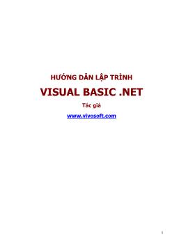 Hướng dẫn lập trình Visual Basic.NET