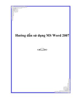 Hướng dẫn sử dụng MS Word 2007