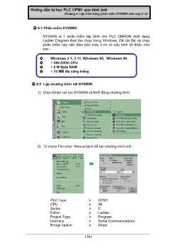 Hướng dẫn tự học PLC CPM1 qua hình ảnh - Chương 6: Lập trình bằng phần mềm SYSWIN trên máy tính