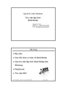 Lập trình C trên Windows - Thư viện lập trình Multi-Media