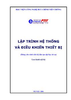 Lập trình hệ thống và điều khiển thiết bị