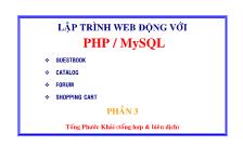 Lập trình Web động với PHP/MySQL - Phần 3