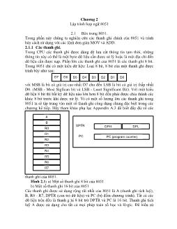 Lý thuyết lập trình cơ bản - Chương 2: Lập trình hợp ngữ 8051