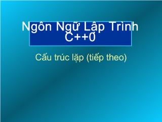 Ngôn ngữ lập trình C++ 0