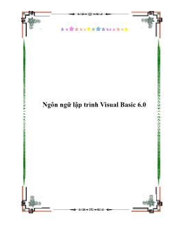 Ngôn ngữ lập trình Visual Basic 6.0