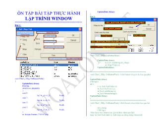 Ôn tập Bài tập thực hành Lập trình Window