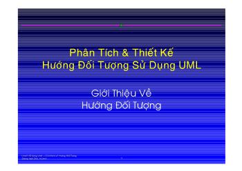 Phân tích và thiết kế hướng đối tượng sử dụng UML