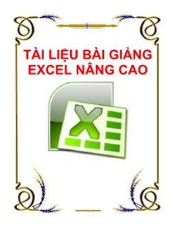 Tài liệu Bài giảng Excel nâng cao