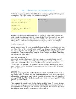 Tài liệu tự học chương trình C++