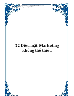 22 Điều luật Marketing không thể thiếu