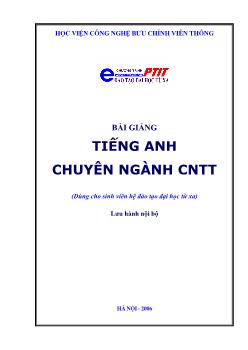 Bài giảng Tiếng Anh chuyên ngành Công nghệ thông tin