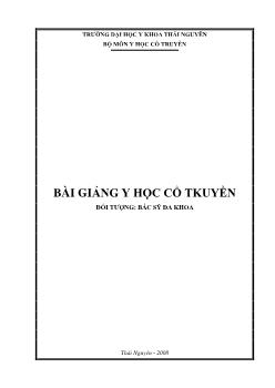 Bài giảng Y học cổ truyền