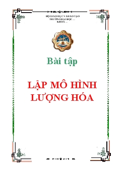 Bài tập Lập mô hình lượng hóa