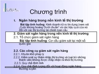 Bài tập tình huống - Ngân hàng trong nền kinh tế thị trường