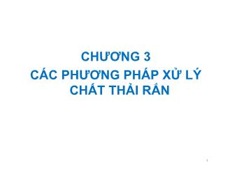 Các phương pháp xử lý chất thải rắn