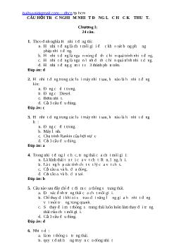 Câu hỏi trắc nghiệm nhiệt động lực học kỹ thuật