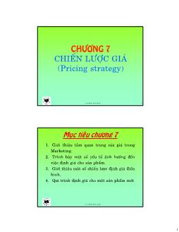 Chiến lược giá (Pricing Strategy)