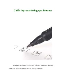 Chiến lược marketing qua Internet