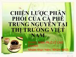 Chiến lược phân phối của cà phê Trung Nguyên tại thị trường Việt Nam