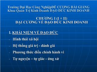 Đại cương đạo đức kinh doanh