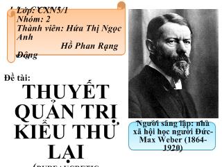 Đề tài Thuyết quản trị kiểu thư lại