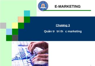 E-Marketing - Chương 3: Quản trị tri thức Marketing