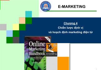 E-Marketing - Chương 4: Chiến lược định vị và hoạch định Marketing điện tử