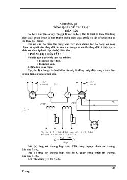 Giáo trình biến tần - Chương 3: Tổng quan về các loại biến tần