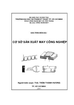 Giáo trình Cơ sở sản xuất may công nghiệp