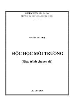 Giáo trình Độc học môi trường