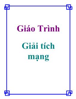 Giáo trình Giải tích mạng