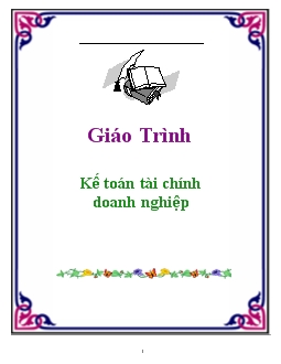 Giáo trình Kế toán tài chính doanh nghiệp