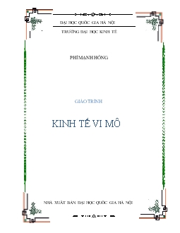 Giáo trình Kinh tế vi mô