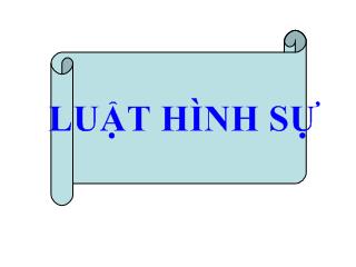 Giáo trình Luật Hình sự