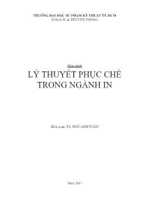 Giáo trình Lý thuyết phục chế trong ngành in