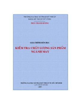 Giáo trình môn học Kiểm tra chất lượng sản phẩm ngành may