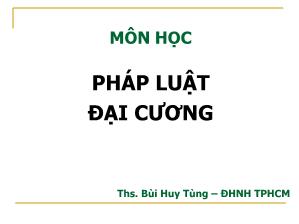 Giáo trình Pháp luật đại cương