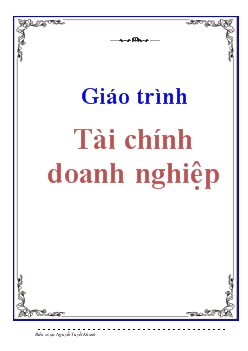 Giáo trình Tài chính doanh nghiệp